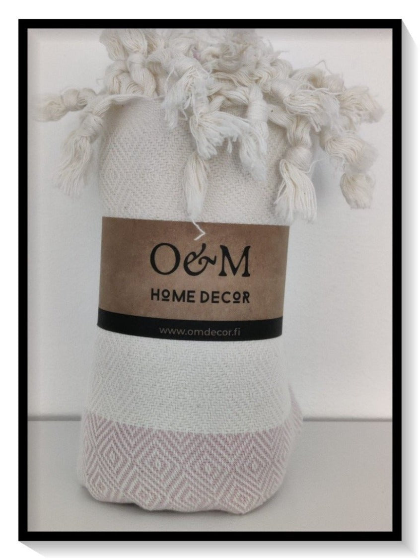 O&M turkkilainen puuvilla hamam pyyhe