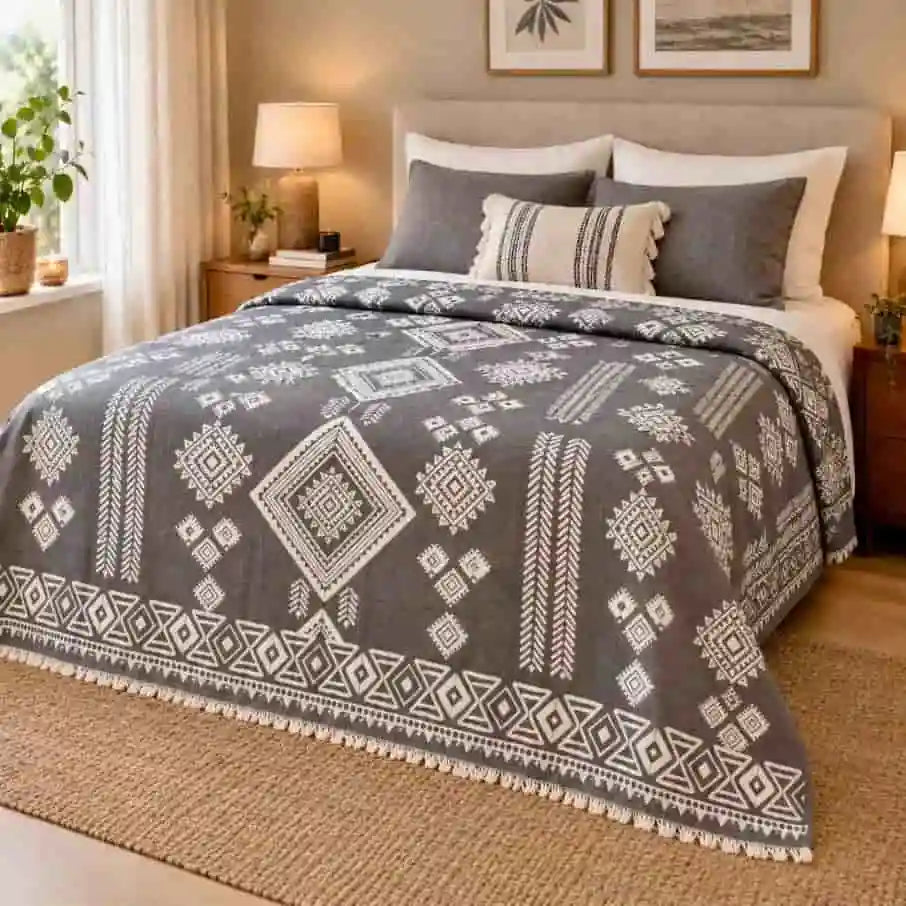 Boho Turkkilainen Puuvillainen Päiväpeitto
